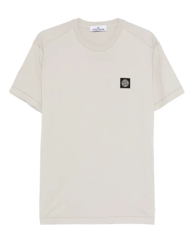 Stone Island logo-patch T-shirt - Nude Nude
