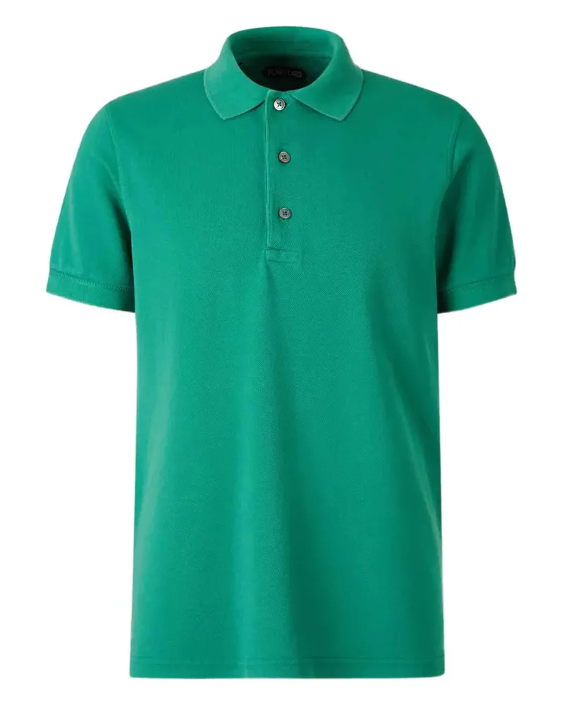 Tom Ford ribbed short-sleeve polo shirt - Grün Grün