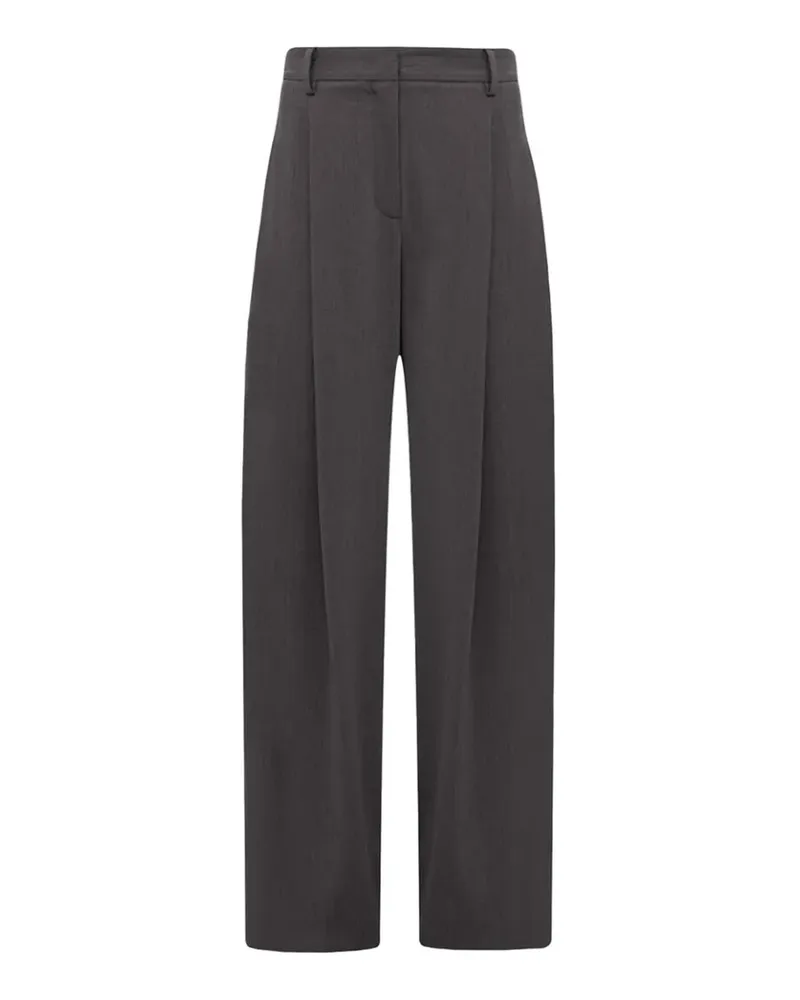 Alpha Studio Hose mit Bundfalten - Grau Grau