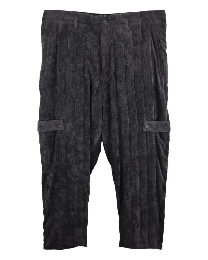 Yohji Yamamoto Hose mit aufgesetzten Taschen - Schwarz Schwarz