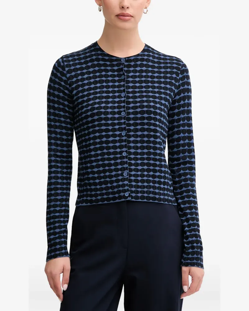 Benetton patterned button cardigan - Blau Blau