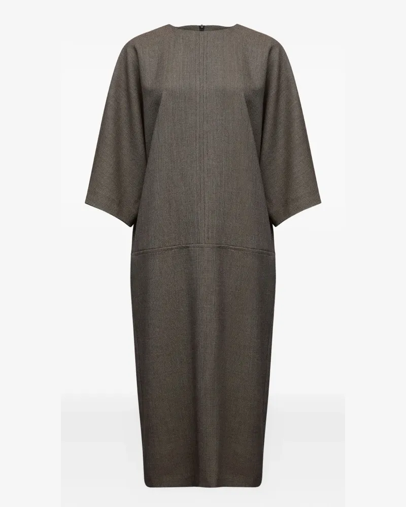 Maison Margiela Texturiertes Midikleid - Grau Grau