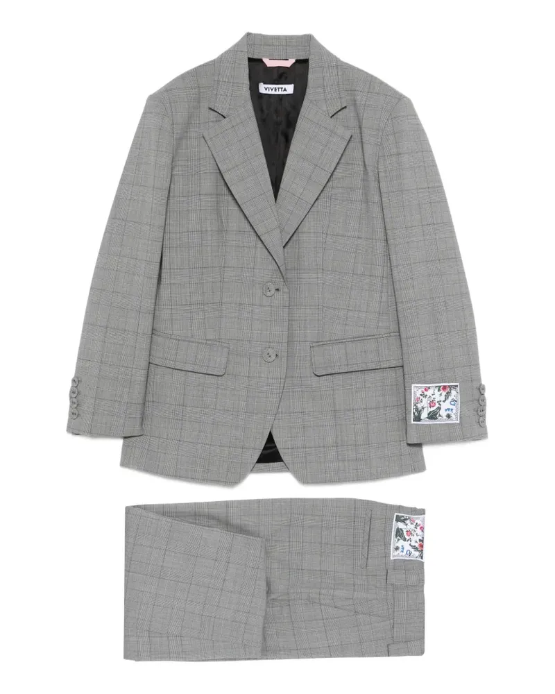 Vivetta check-print suit - Grau Grau