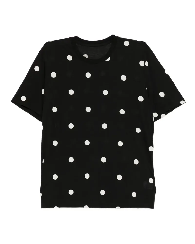 JNBY T-Shirt mit Polka Dots - Schwarz Schwarz