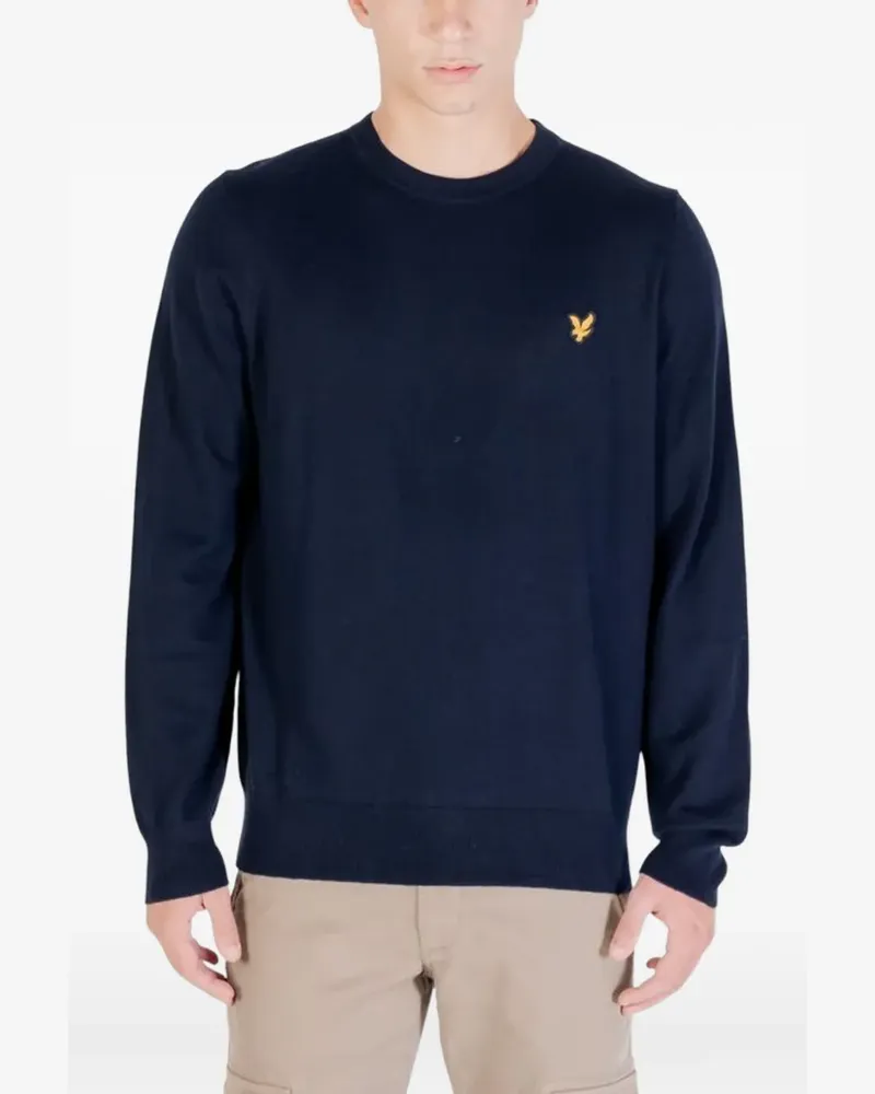 Lyle & Scott Pullover mit Logo-Patch - Blau Blau