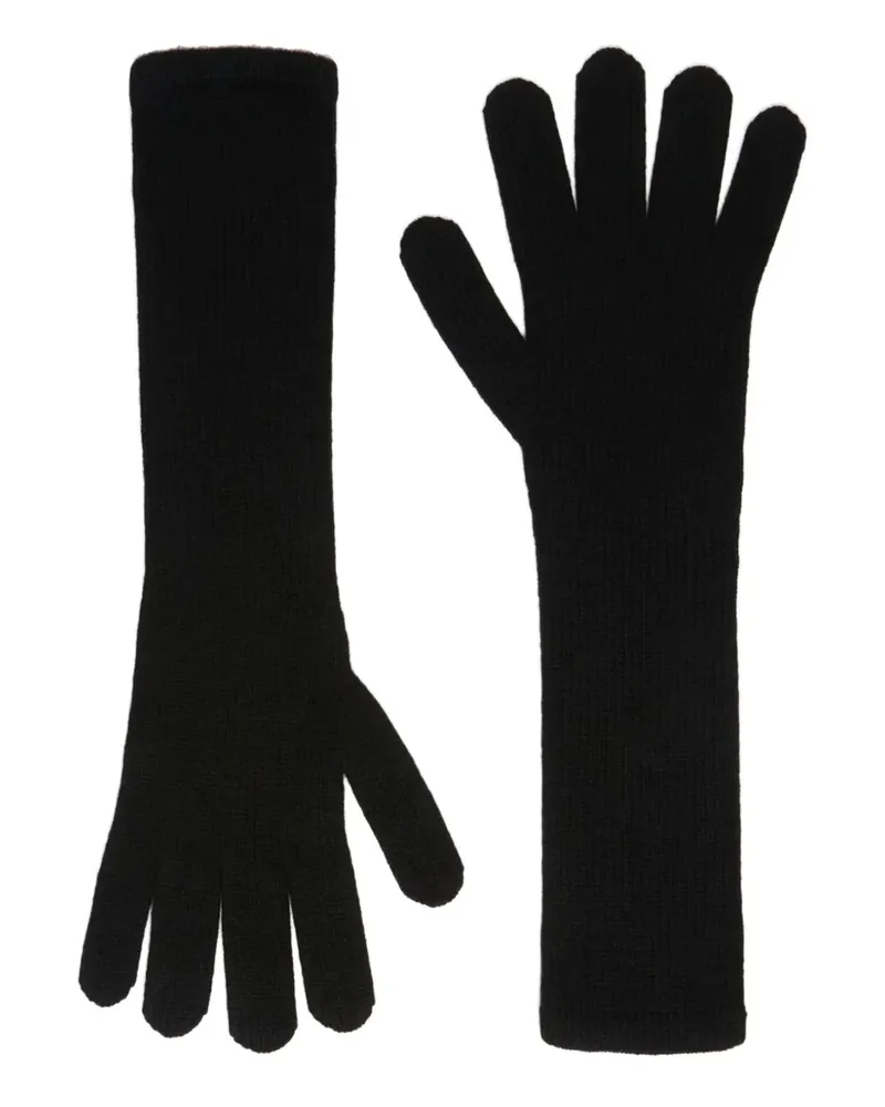 Max Mara ribbed gloves - Schwarz Schwarz