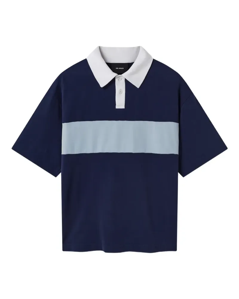Axel Arigato Brook Poloshirt in Colour-Block-Optik - Blau Blau
