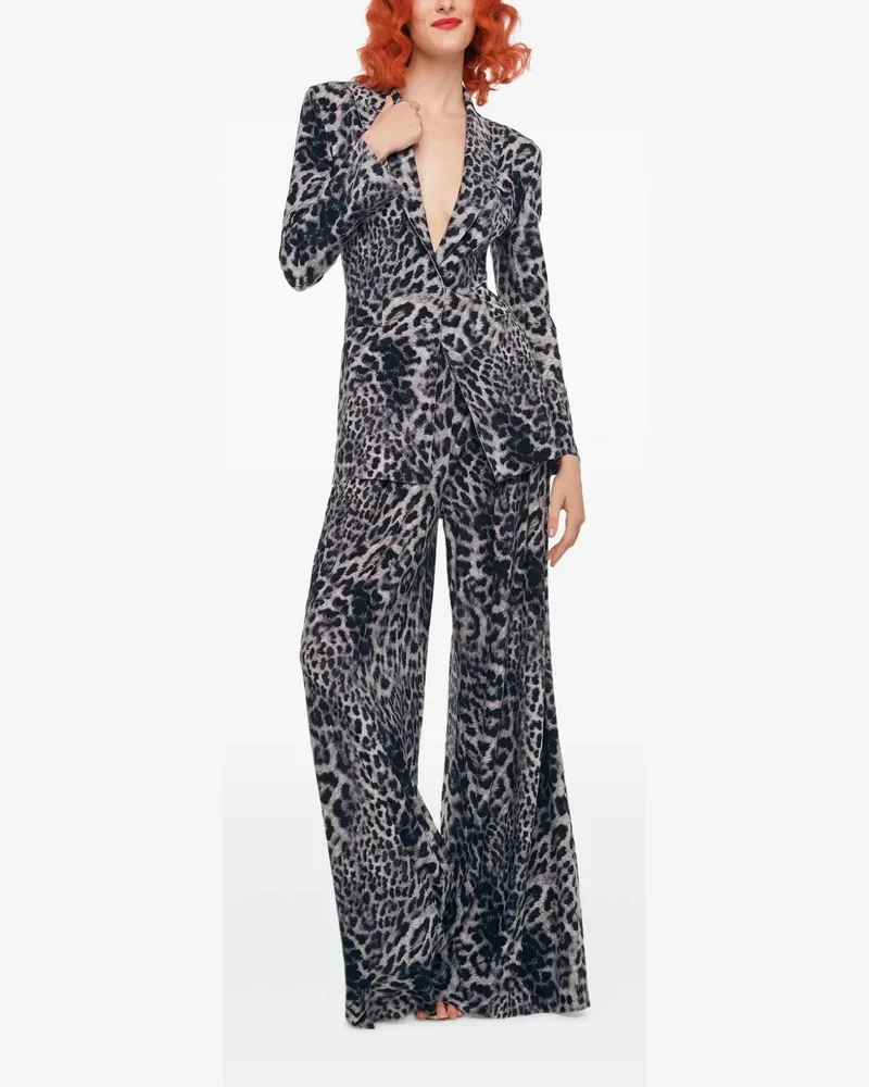 Norma Kamali animal-print trousers - Grau Grau