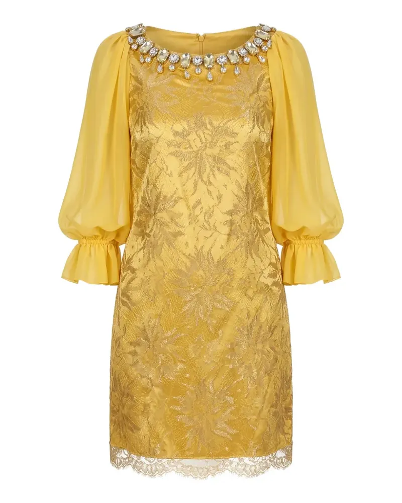 Dolce & Gabbana Minikleid mit Kristallen - Gelb Gelb