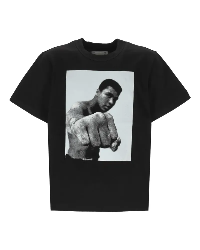 Sacai Muhammad Ali T-Shirt mit grafischem Print - Schwarz Schwarz
