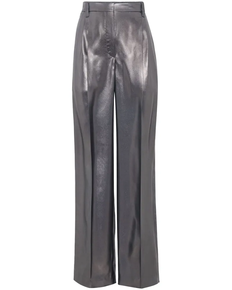 Brunello Cucinelli Klassische Seidenhose - Grau Grau