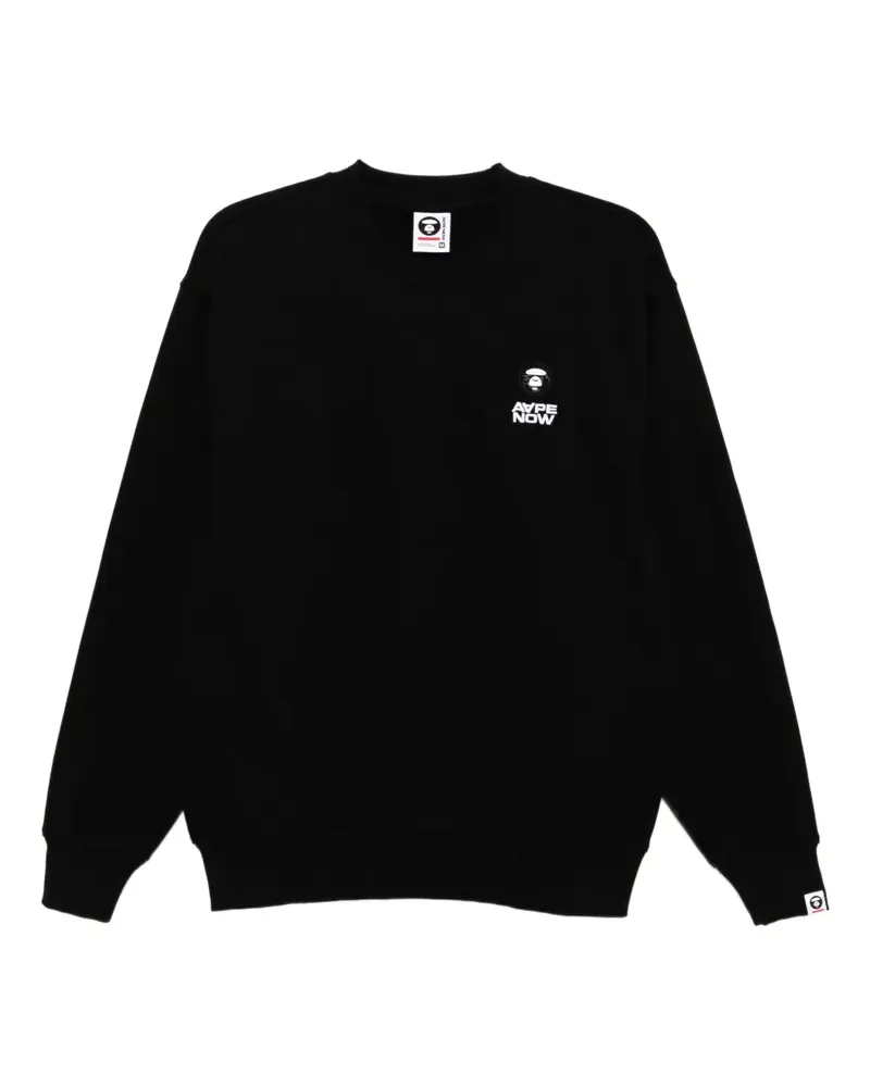 BAPE Sweatshirt mit Logo-Applikation - Schwarz Schwarz