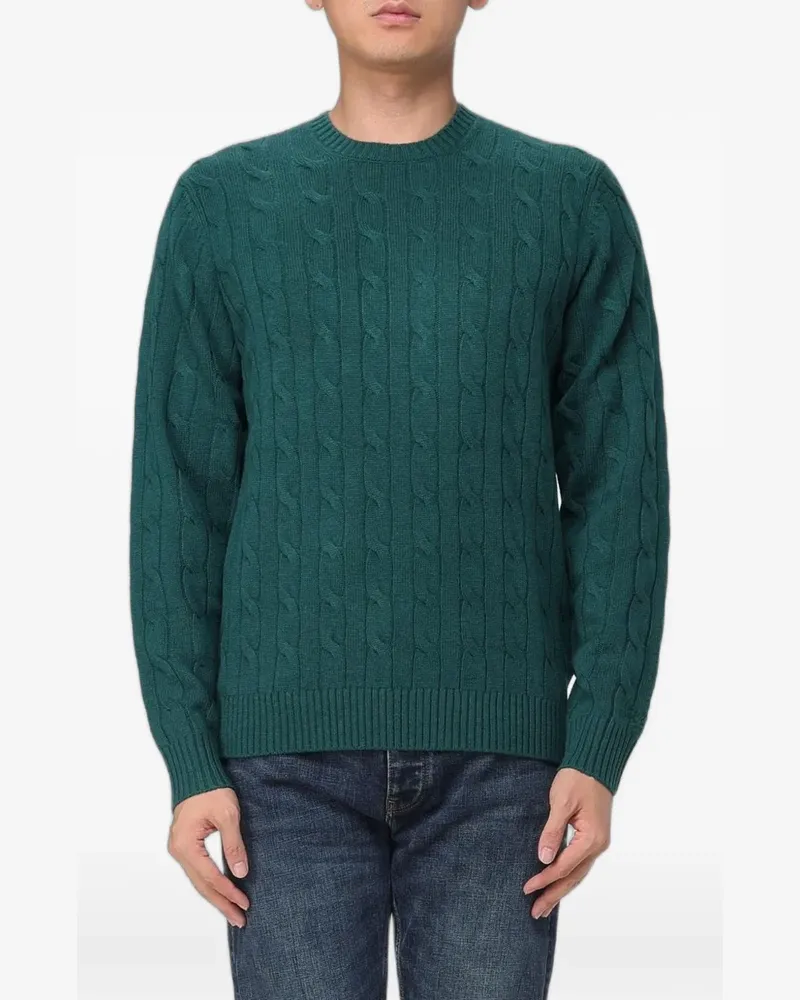 MC2 Saint Barth cable-knit crew-neck sweater - Grün Grün