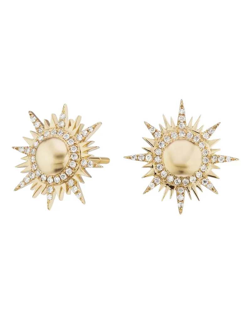 Sorellina diamond sun stud earrings - Gold Gold