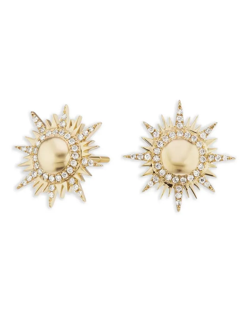 Sorellina diamond sun stud earrings - Gold Gold