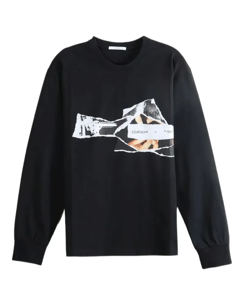 Givenchy graphic-print long-sleeve T-shirt - Schwarz Schwarz