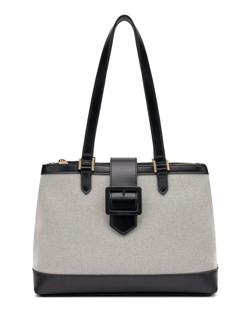 FRAU Handtasche mit Schnalle - Schwarz Schwarz