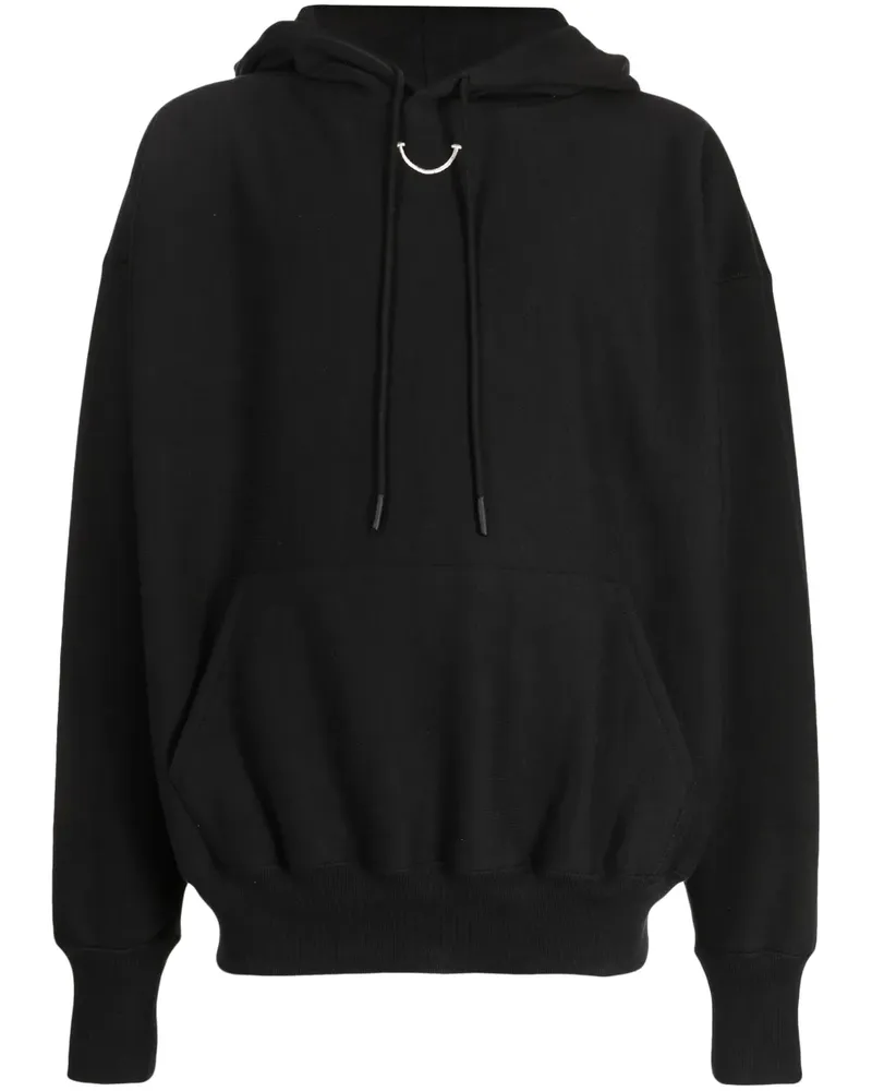 READYMADE Hoodie mit Smile-Print - Schwarz Schwarz