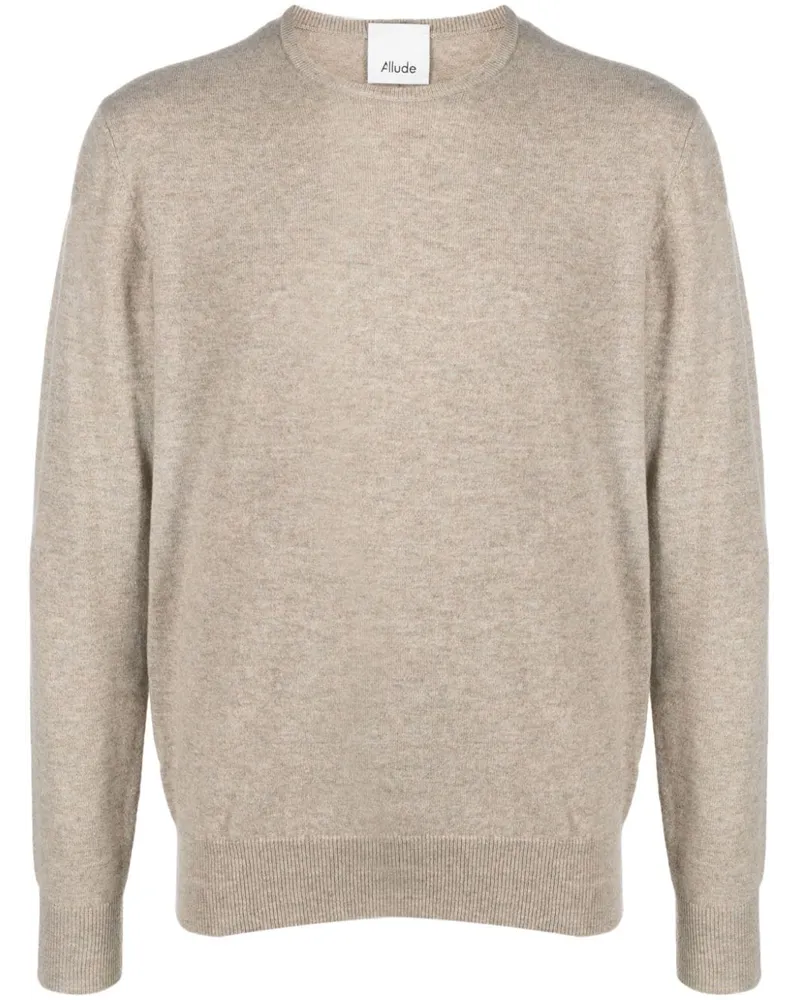 ALLUDE Kaschmirpullover mit Rundhalsausschnitt - Nude Nude