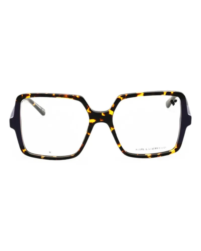 Karl Lagerfeld Eckige Brille in Schildpattoptik - Braun Braun