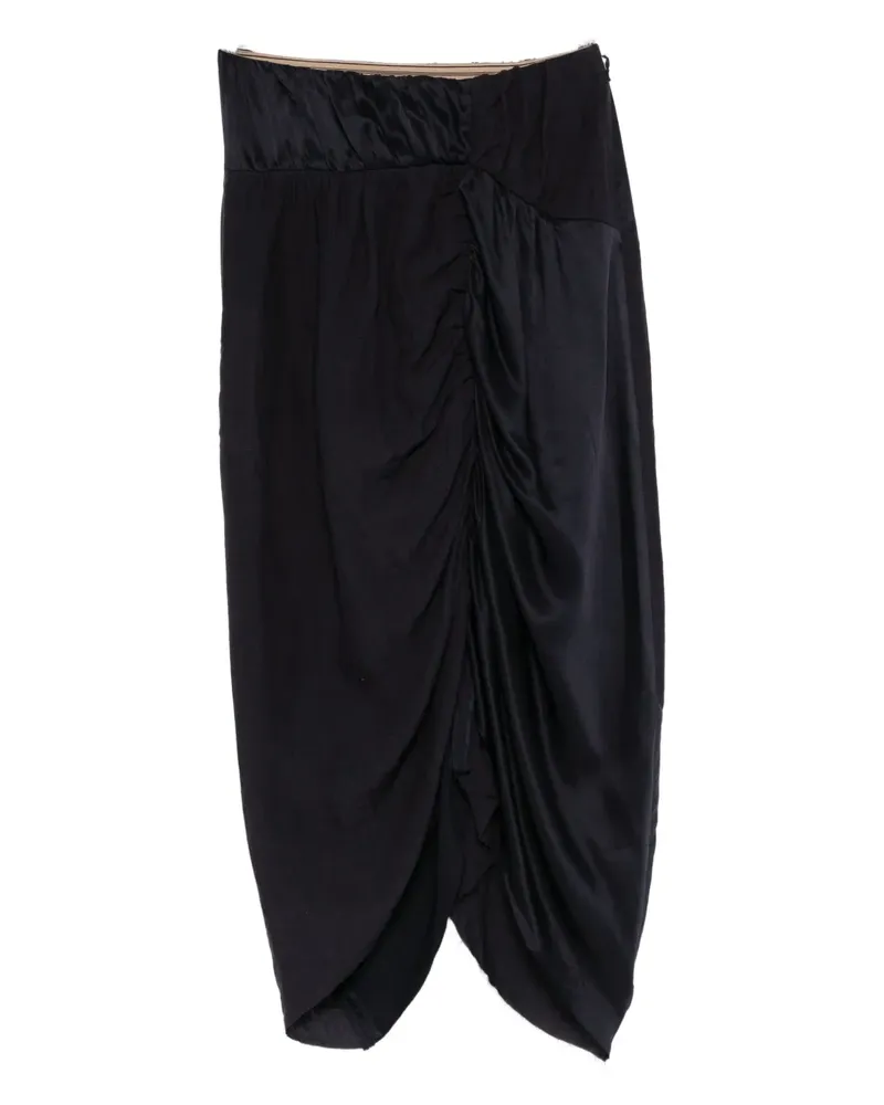 Ziggy Chen ruched midi skirt - Blau Blau