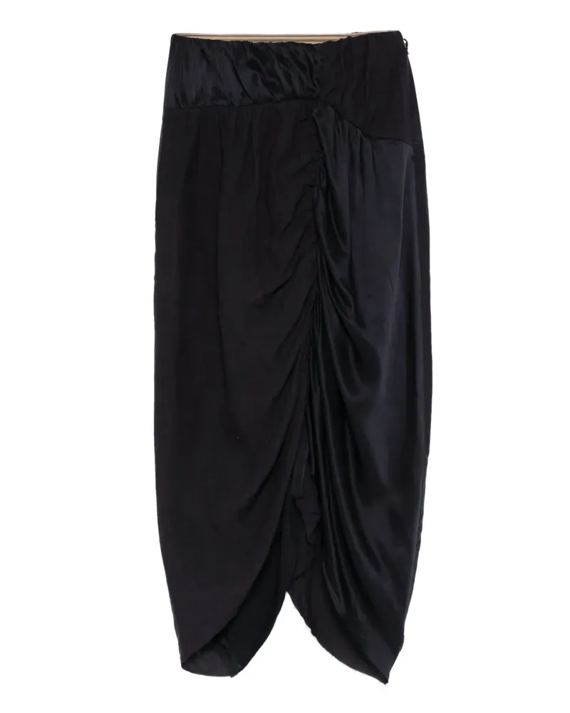 Ziggy Chen Midirock mit Raffungen - Blau Blau