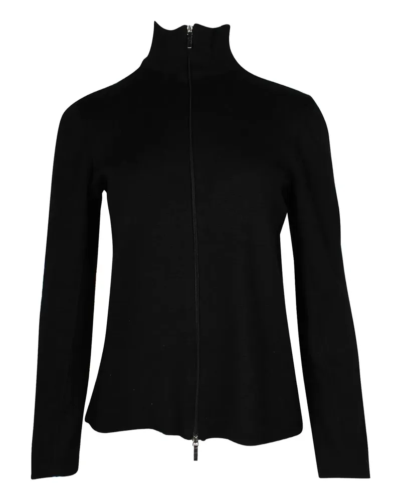 Max Mara mock-neck zip-up cardigan - Schwarz Schwarz