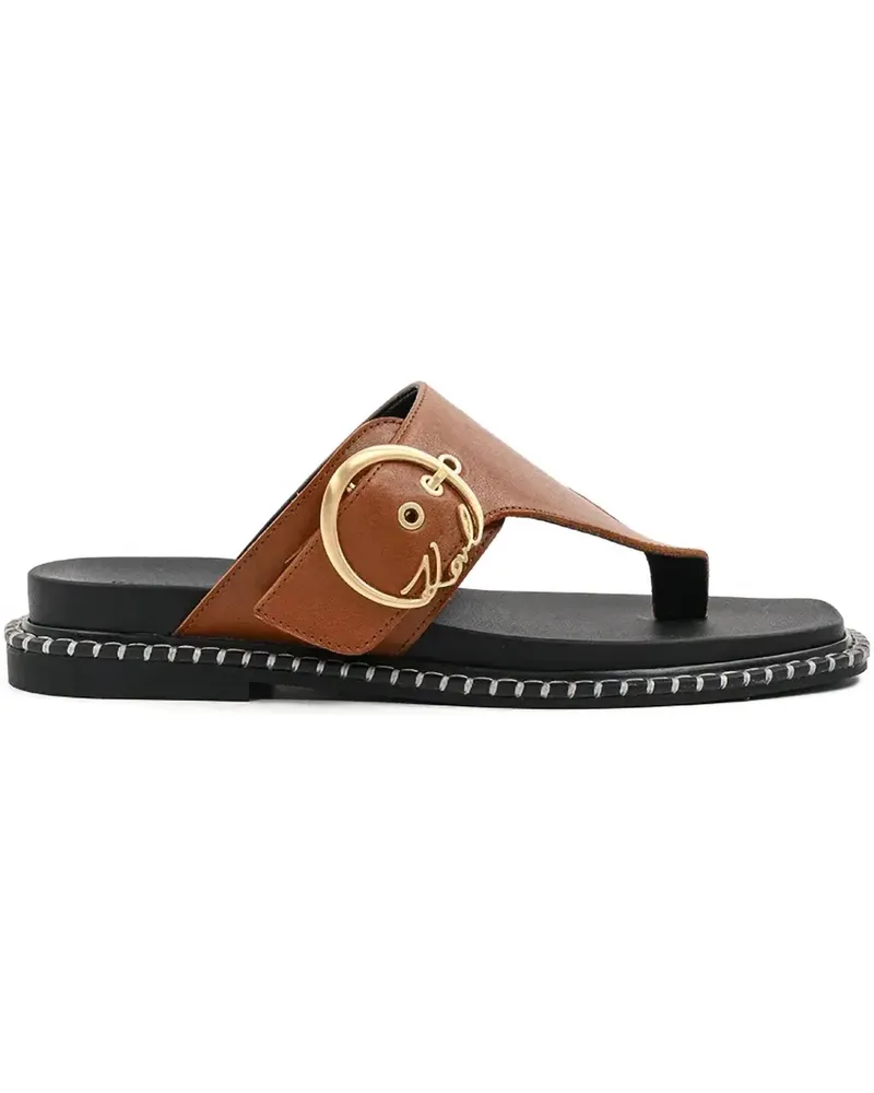 Karl Lagerfeld Sandalen aus Leder - Braun Braun