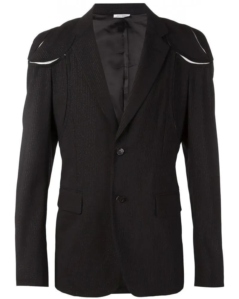 Comme des Garçons Sakko mit Cut-Outs - Schwarz Schwarz
