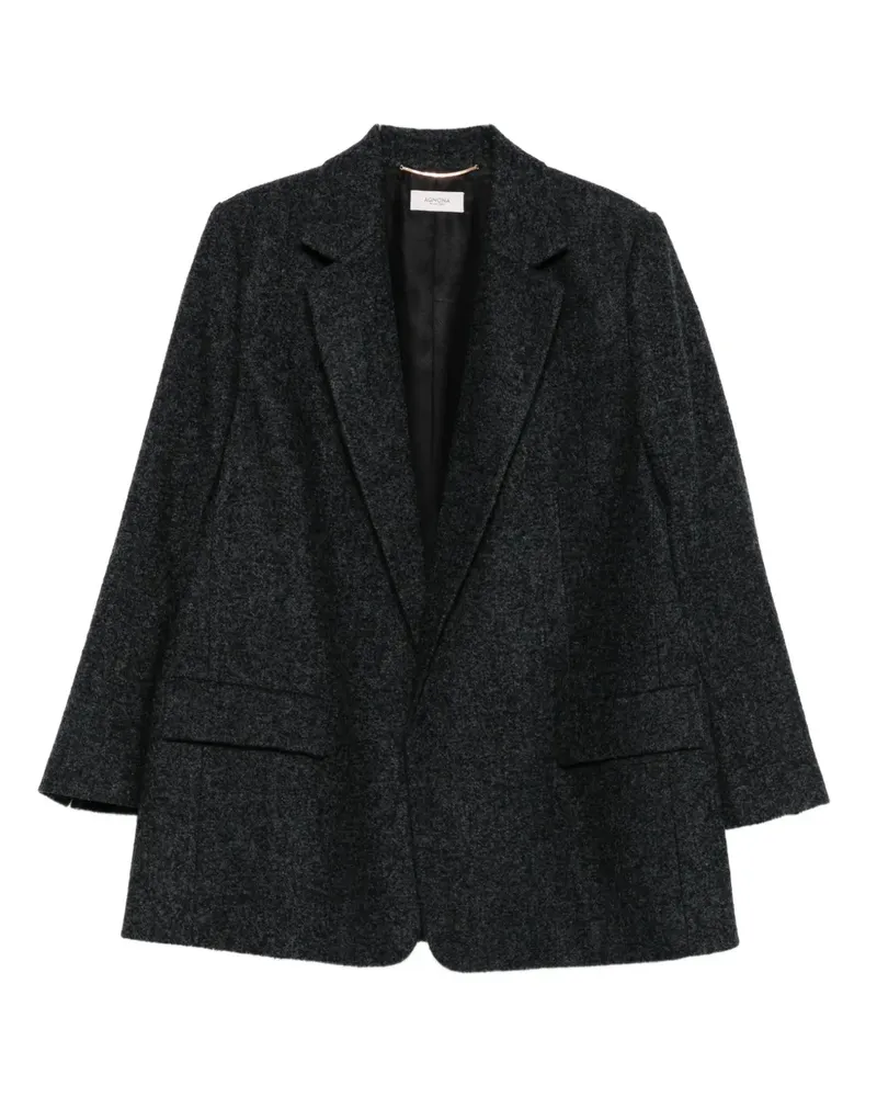AGNONA mélange-effect blazer - Schwarz Schwarz