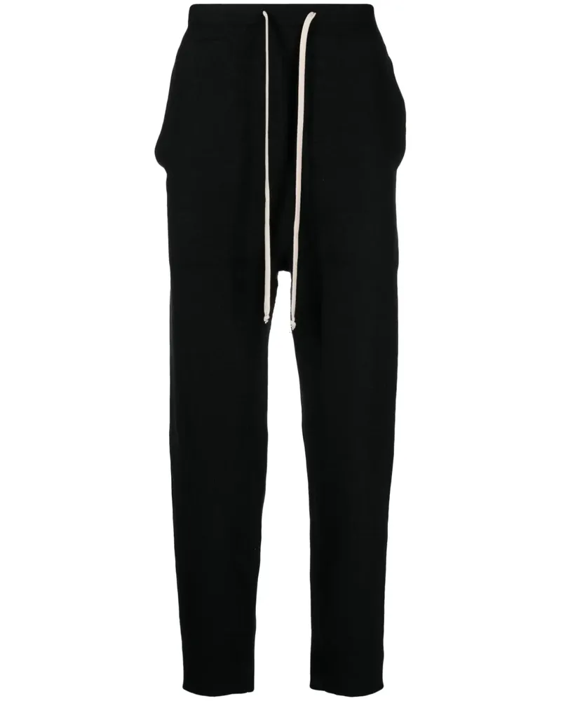 Rick Owens Kaschmirhose mit Kordelzug - Schwarz Schwarz