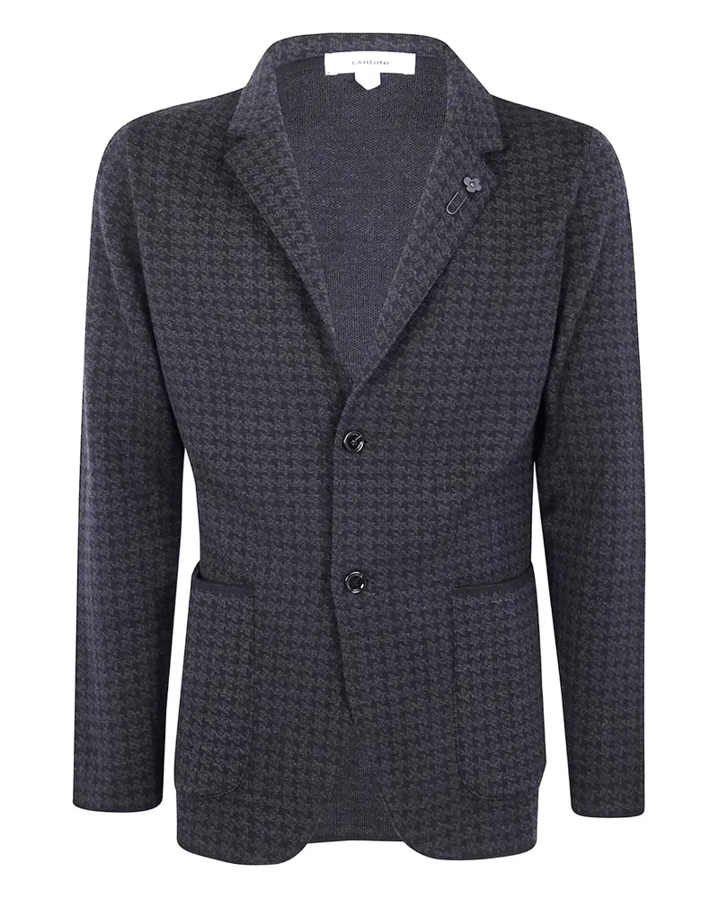 LARDINI Jacke mit Hahnentrittmuster - Schwarz Schwarz