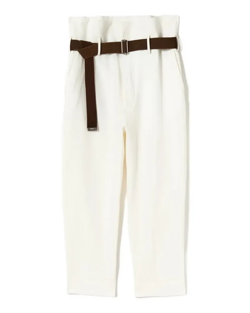 PLAN C high-waist trousers - Weiß Weiß