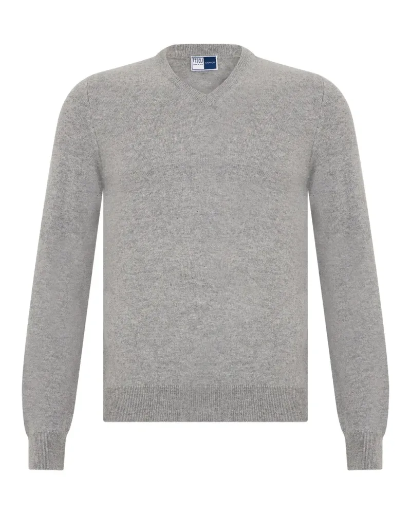 Fedeli V-neck cashmere sweater - Grau Grau