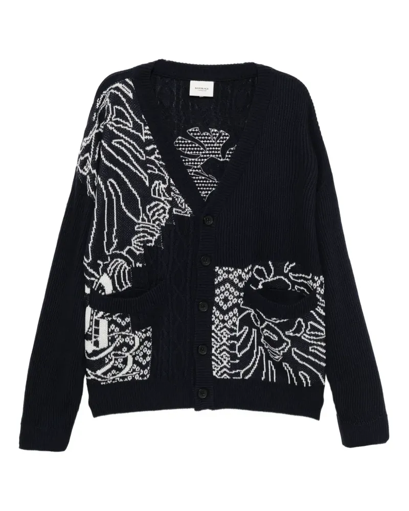 BAPE Cardigan mit Logo-Stickerei - Blau Blau