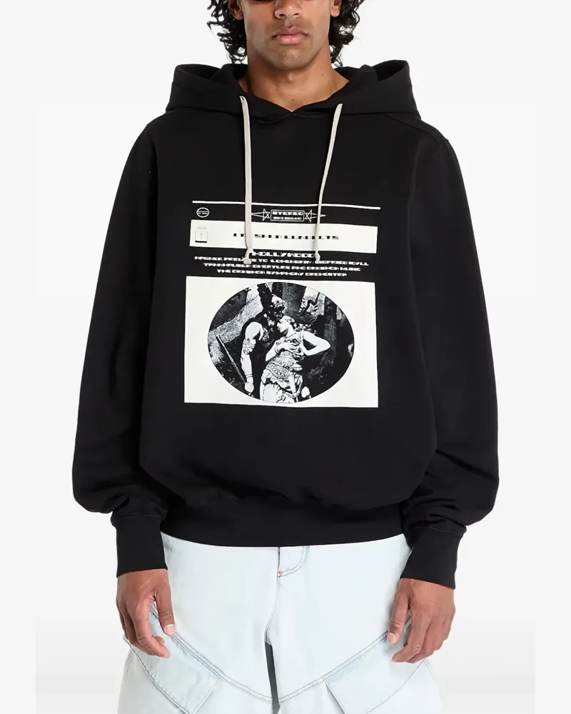 DRKSHDW by Rick Owens Hoodie mit grafischem Print - Schwarz Schwarz