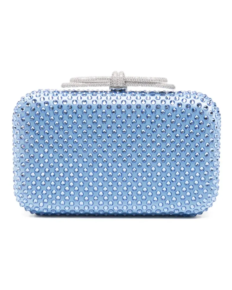 Mach & Mach crystal-embellished clutch bag - Blau Blau