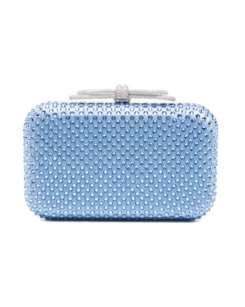Mach & Mach crystal-embellished clutch bag - Blau Blau