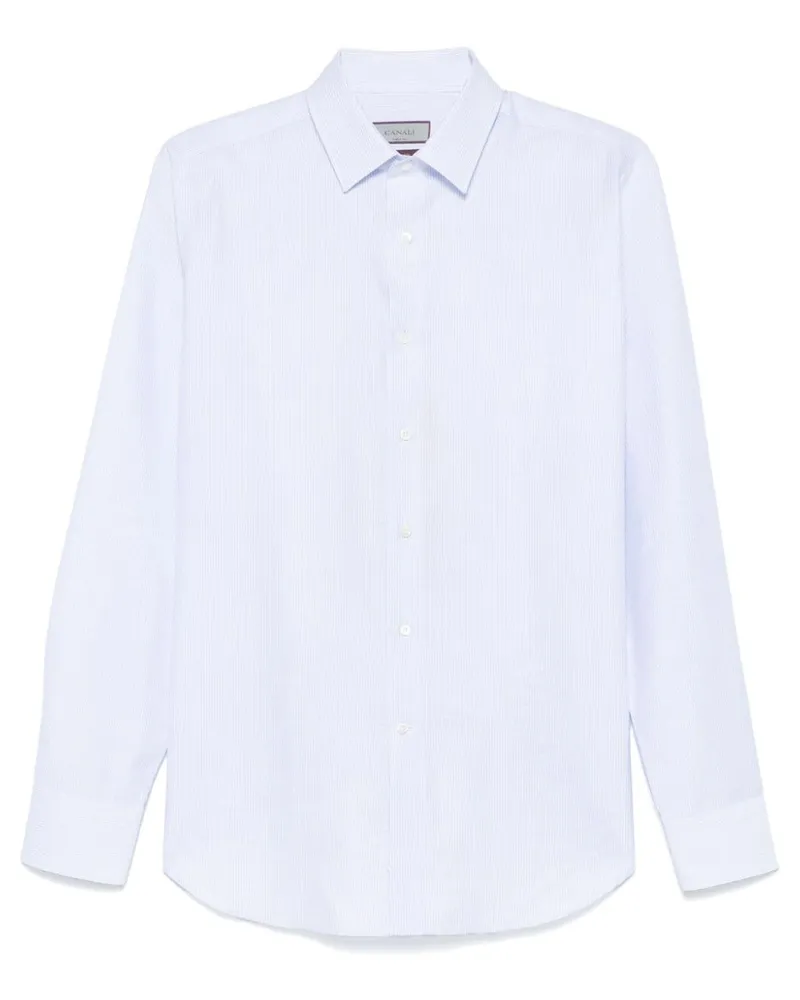Canali Gestreiftes Hemd - Blau Blau