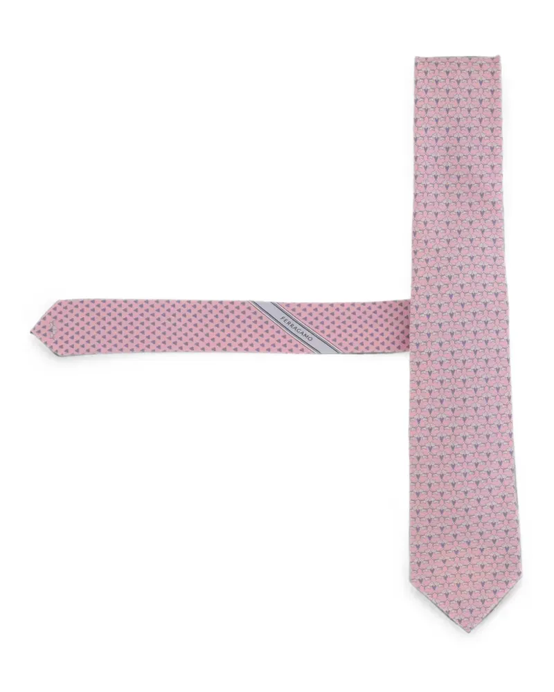 Ferragamo Krawatte aus Seide mit Print - Rosa Rosa