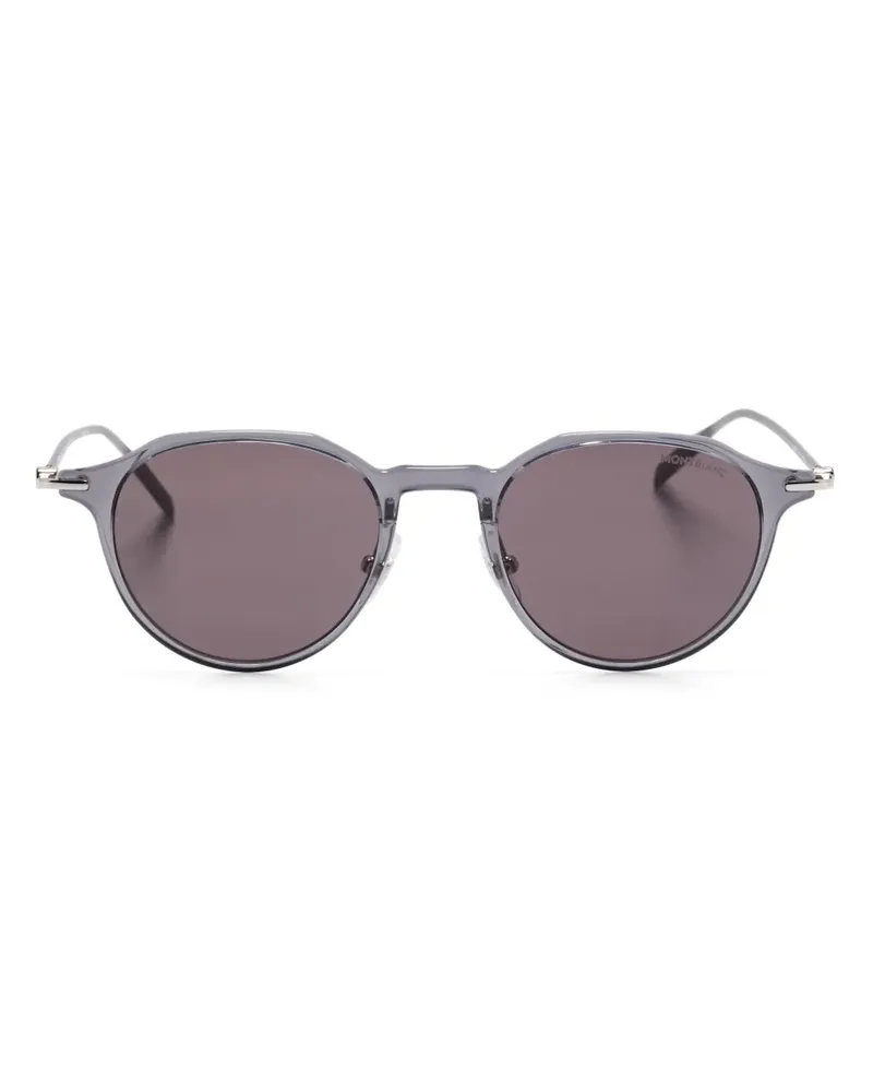 Montblanc Sonnenbrille mit rundem Gestell - Grau Grau