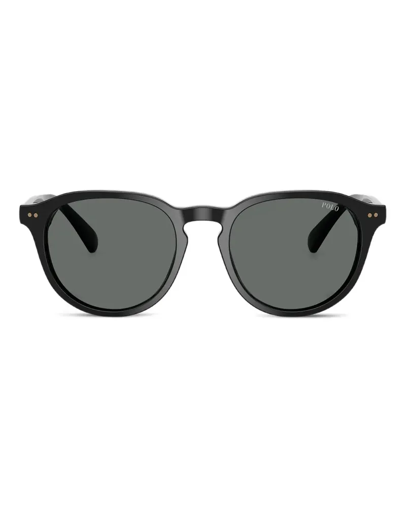 Ralph Lauren Sonnenbrille mit rundem Gestell - Schwarz Schwarz