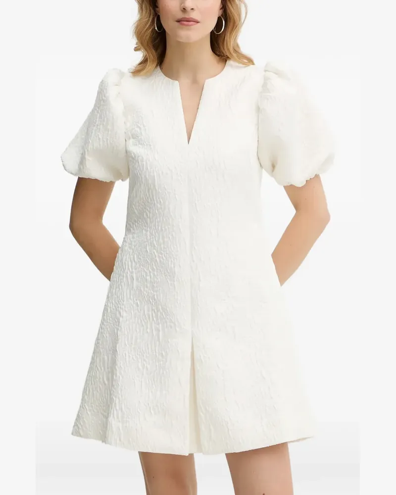 Stine Goya Minikleid mit Puffärmeln - Weiß Weiß