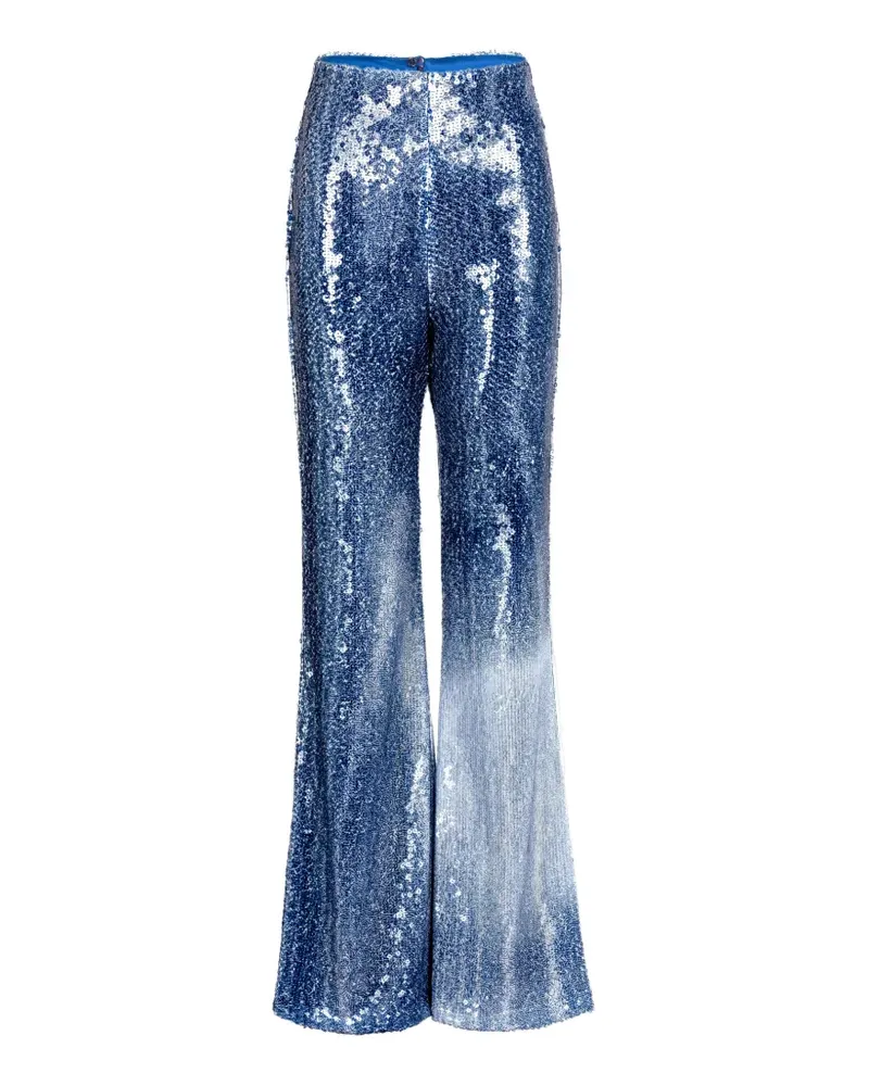 Silvia Tcherassi Avellino sequin-embellished flared trousers - Blau Blau