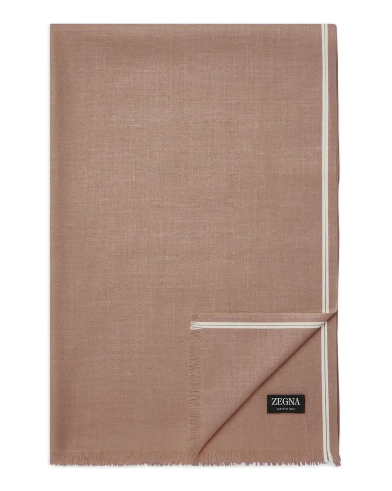 Ermenegildo Zegna Schal mit Streifendetail - Nude Nude