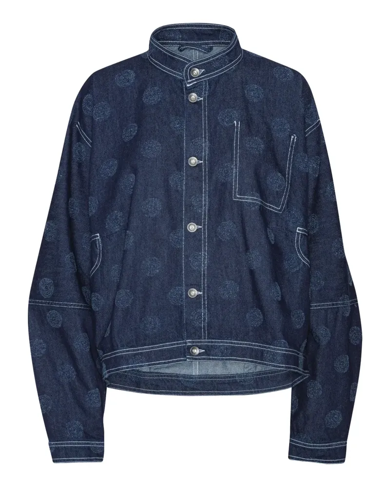 Henrik Vibskov Dart Jeansjacke mit Nadelstich - Blau Blau
