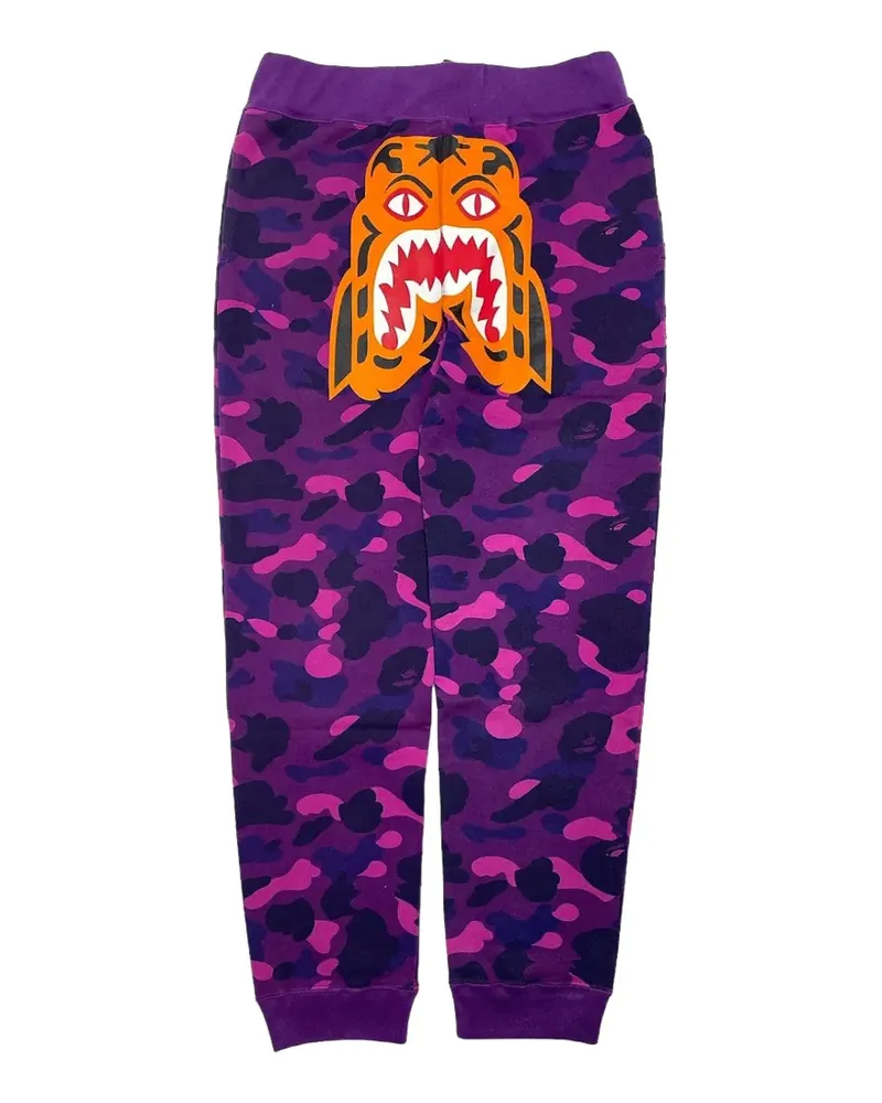 BAPE camouflage-print track pants - Violett Violett