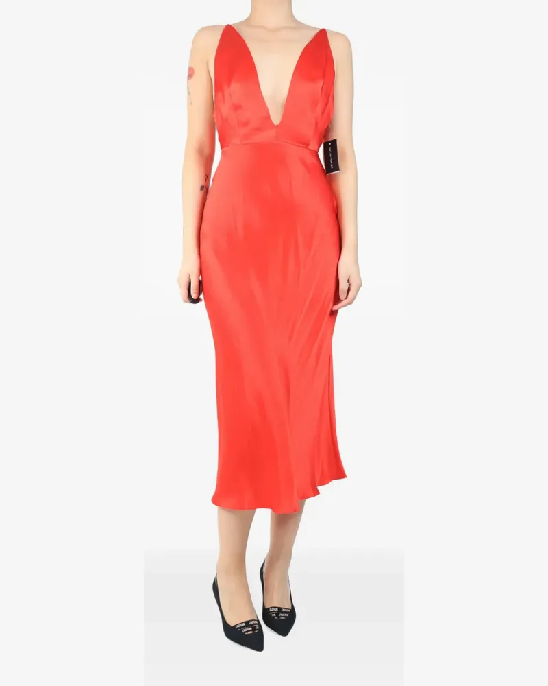 MATÉRIEL V-neck sleeveless midi dress - Rot Rot