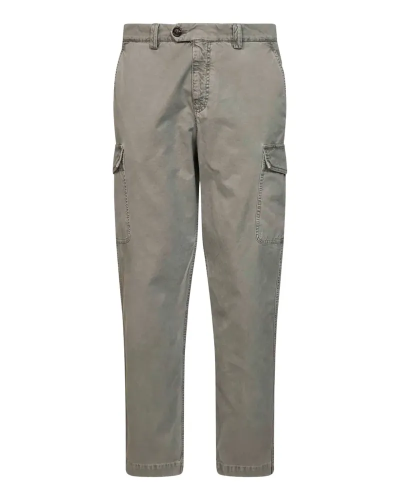 Brunello Cucinelli garment-dyed cotton cargo pants - Grau Grau