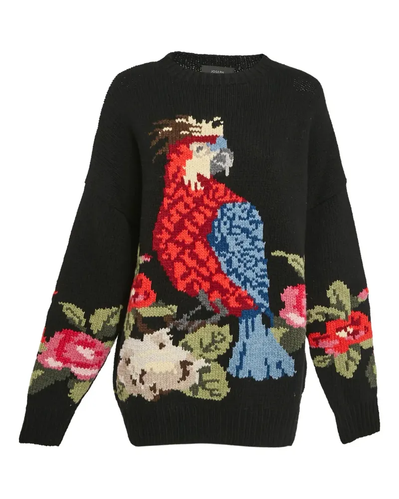 Joseph Pullover mit Papagei - Schwarz Schwarz